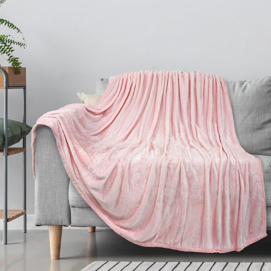 Pink Fleece Throw Blanket