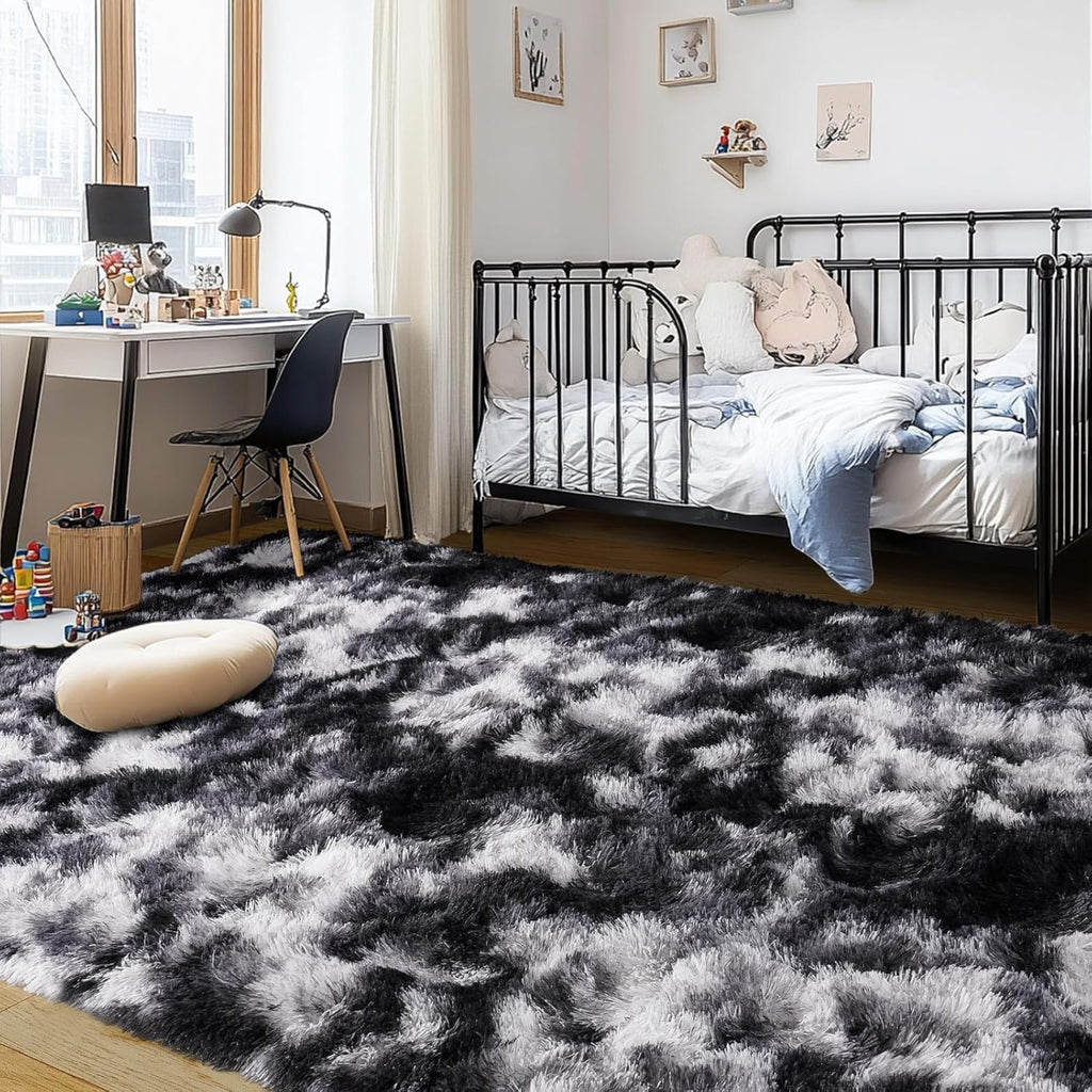 Black Tyedye Shaggy Carpet