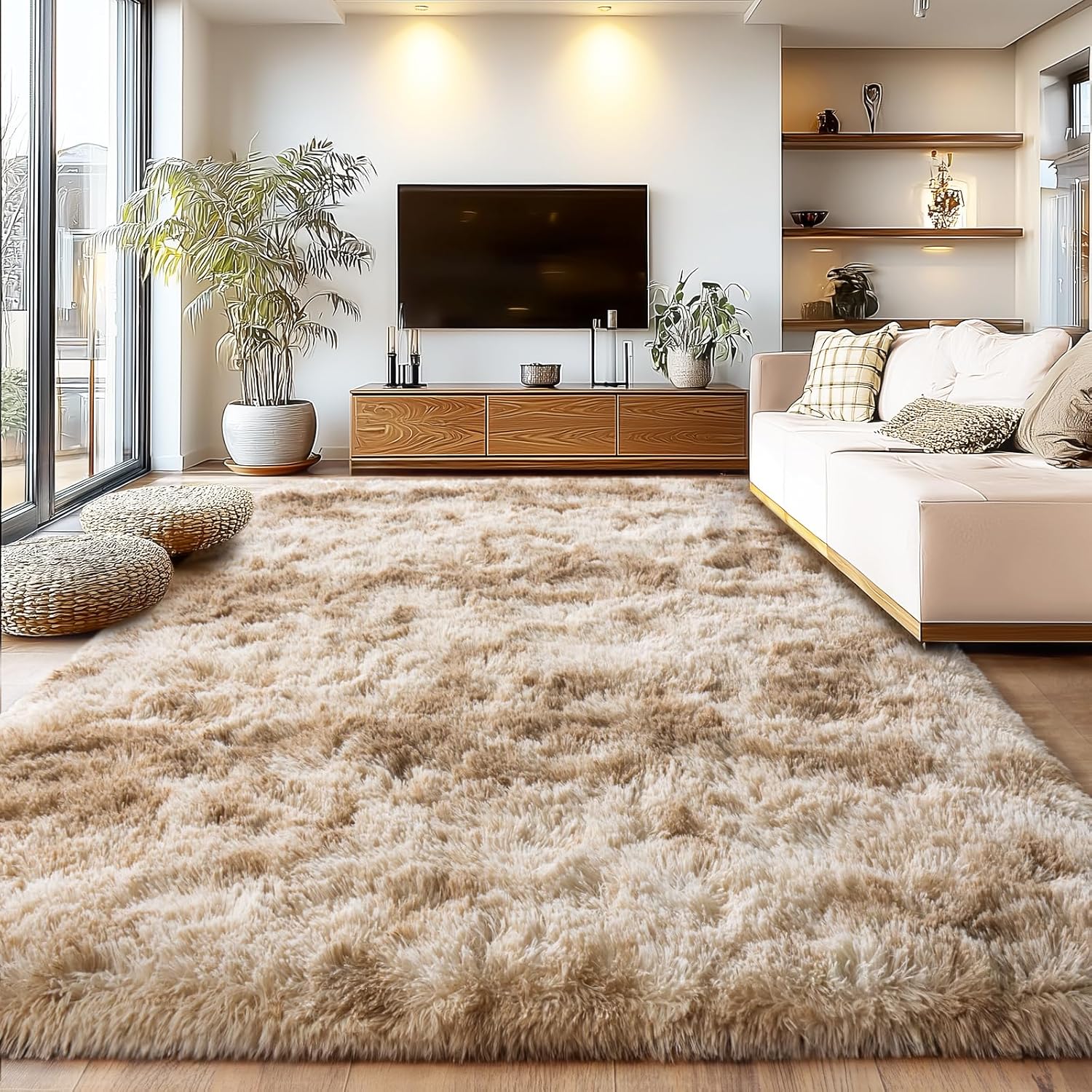 Camel Tyedye Shaggy Carpet