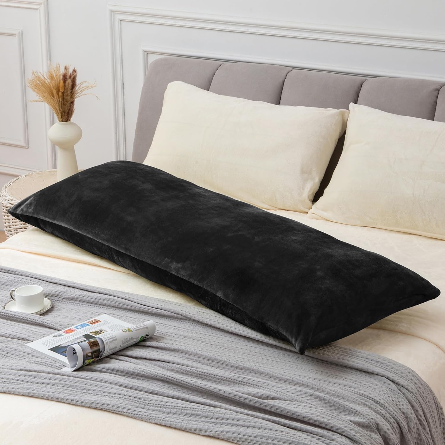 Black Fleece Body Pillow