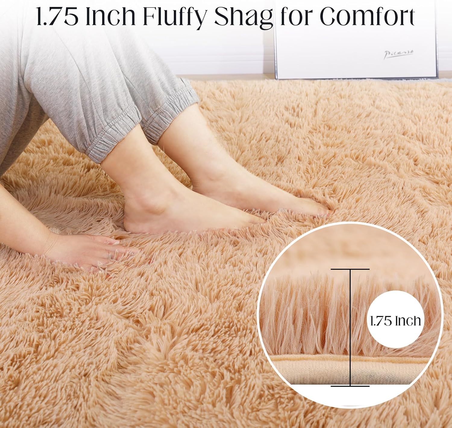 Beige Shaggy Carpet