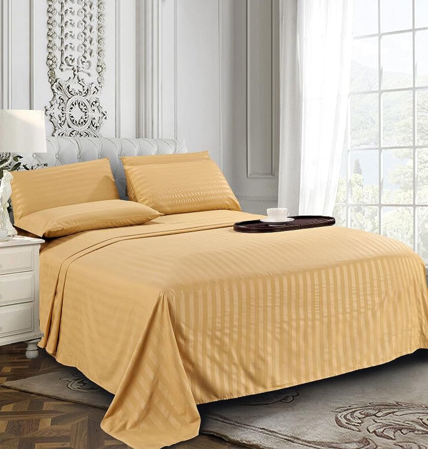 DualWeave Satin Gold Sheet Set