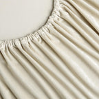 Velvet Beige Bed Set