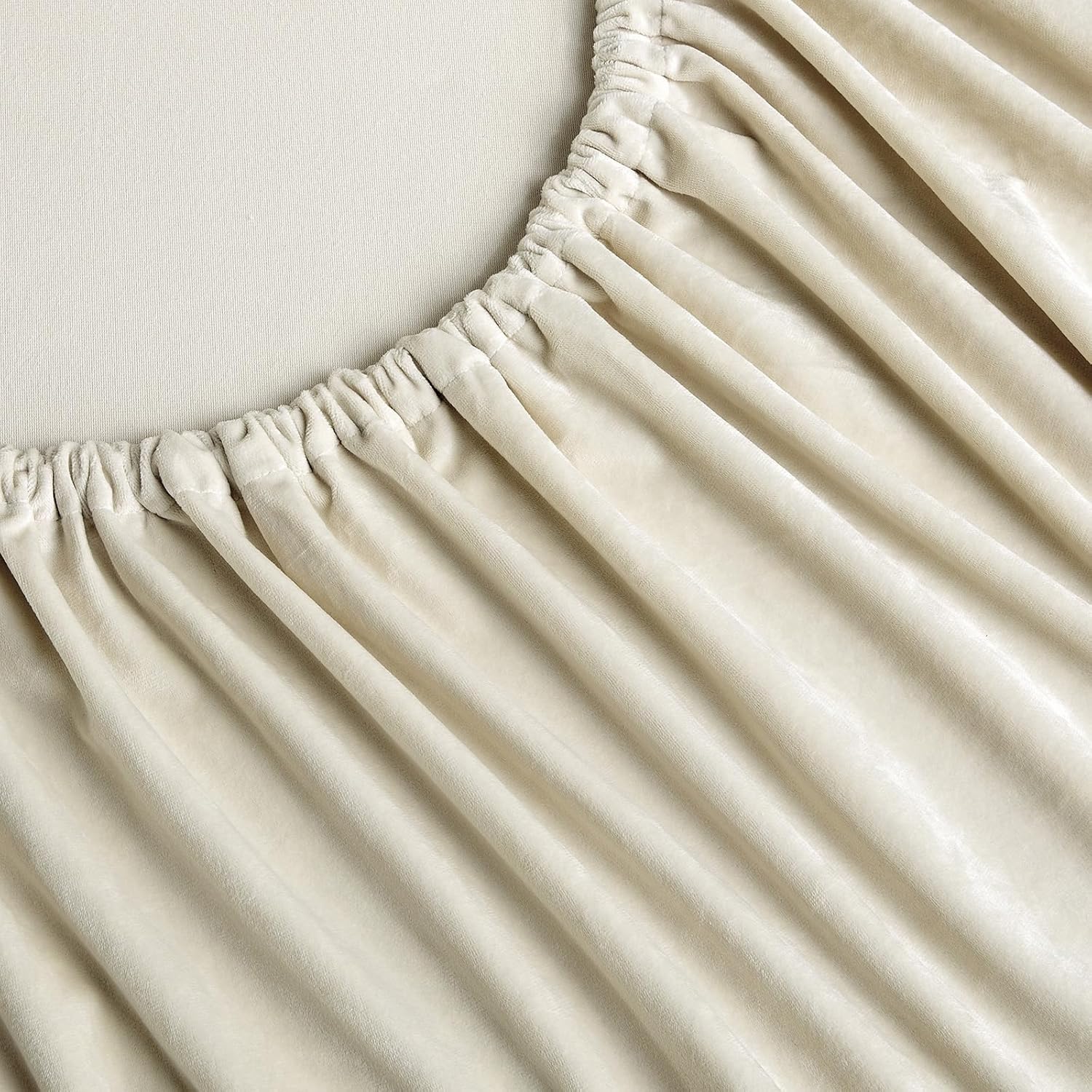 Velvet Beige Bed Set