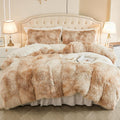 Beige Tye & Dye Shaggy Set