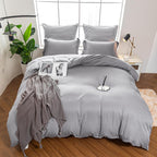 DualWeave Satin Silver Bed Set