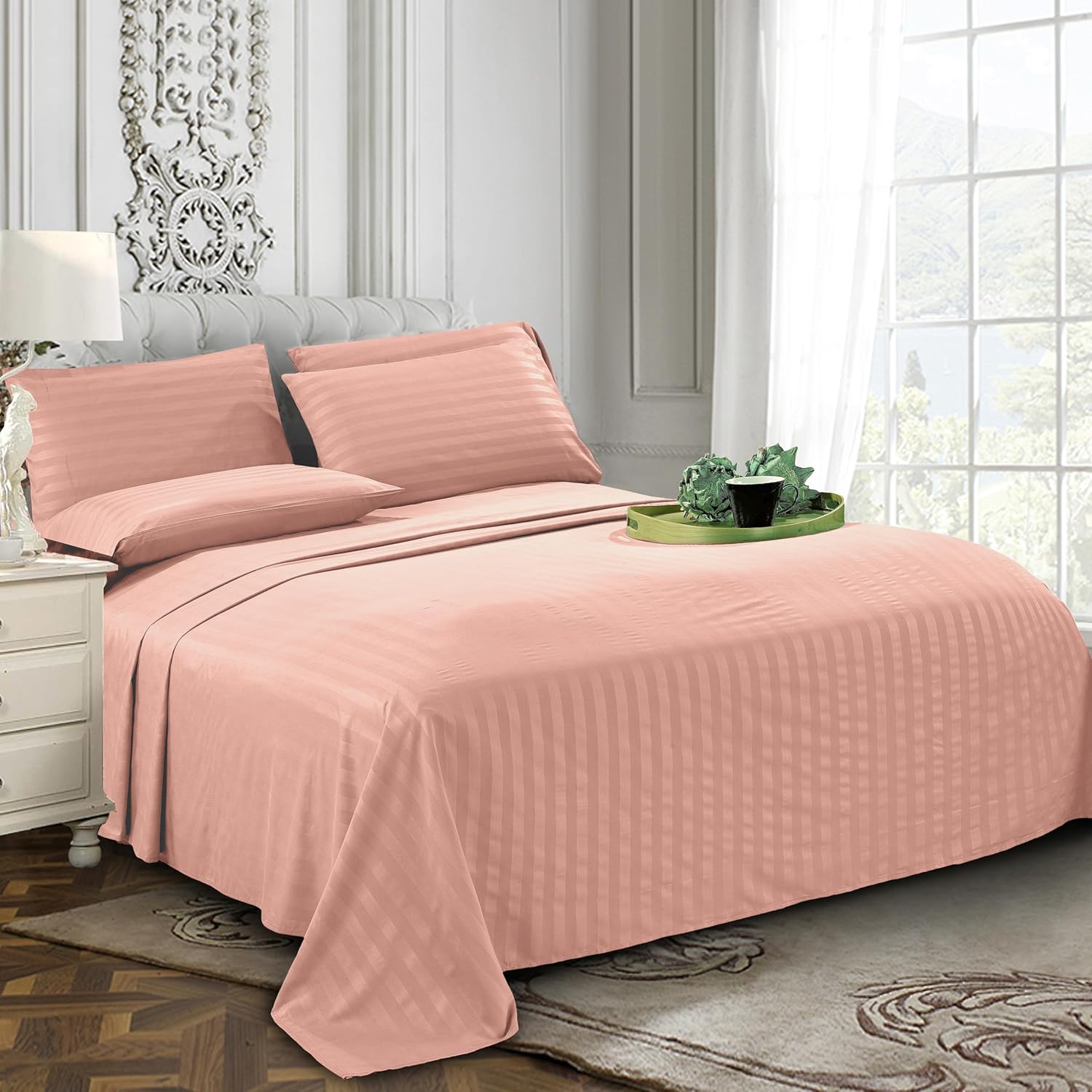 DualWeave Satin Dusty Pink Sheet Set