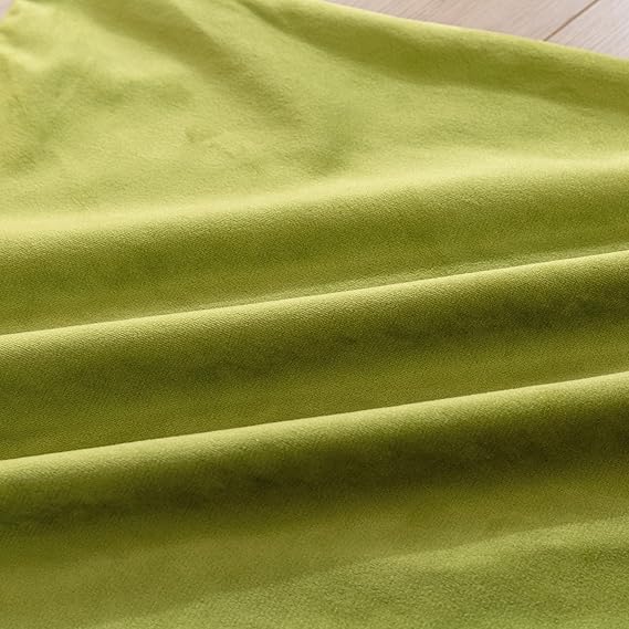 Bright Green Velvet Cushion Pair