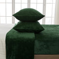 Forest Green Fleece Blanket Set