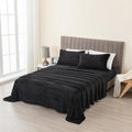 Black Fleece Blanket Set
