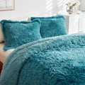 Shaggy Teal Bed Set