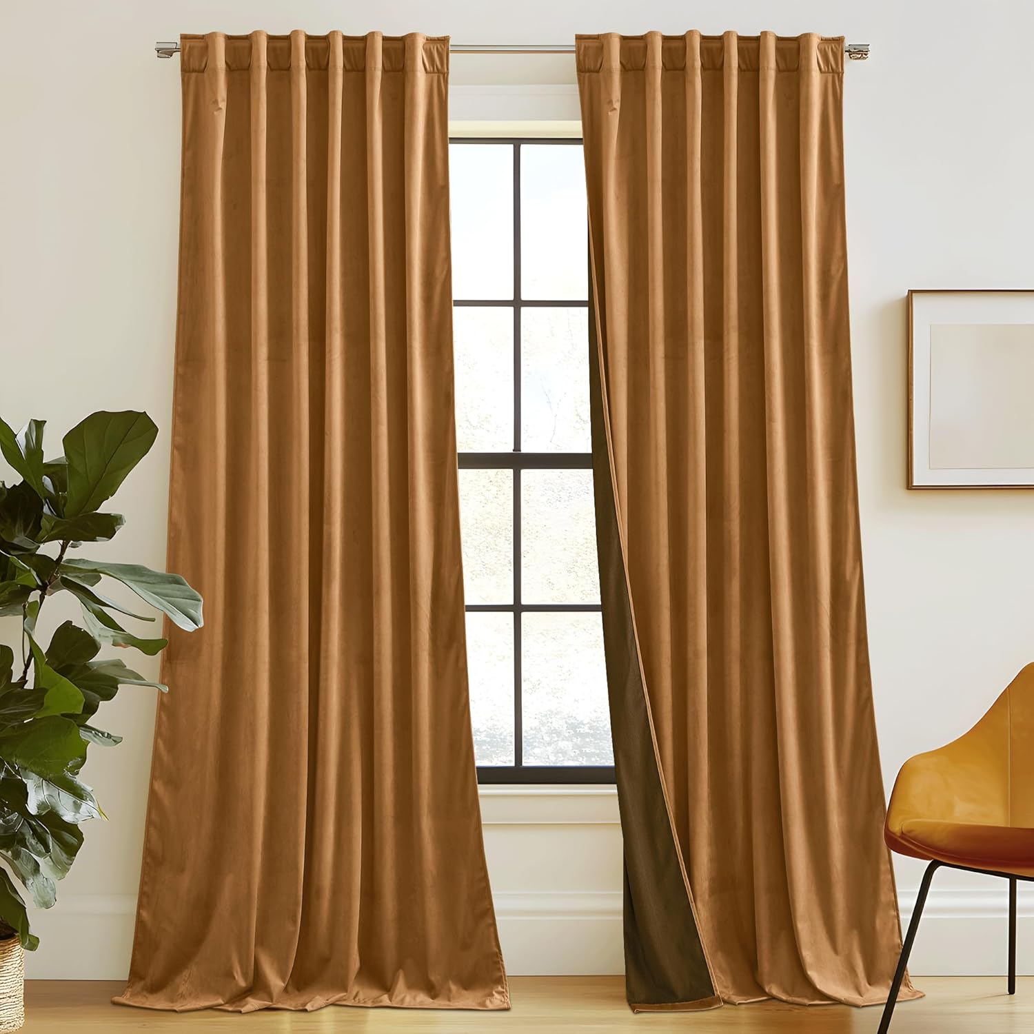 Jaguar Bronze Velvet Curtains