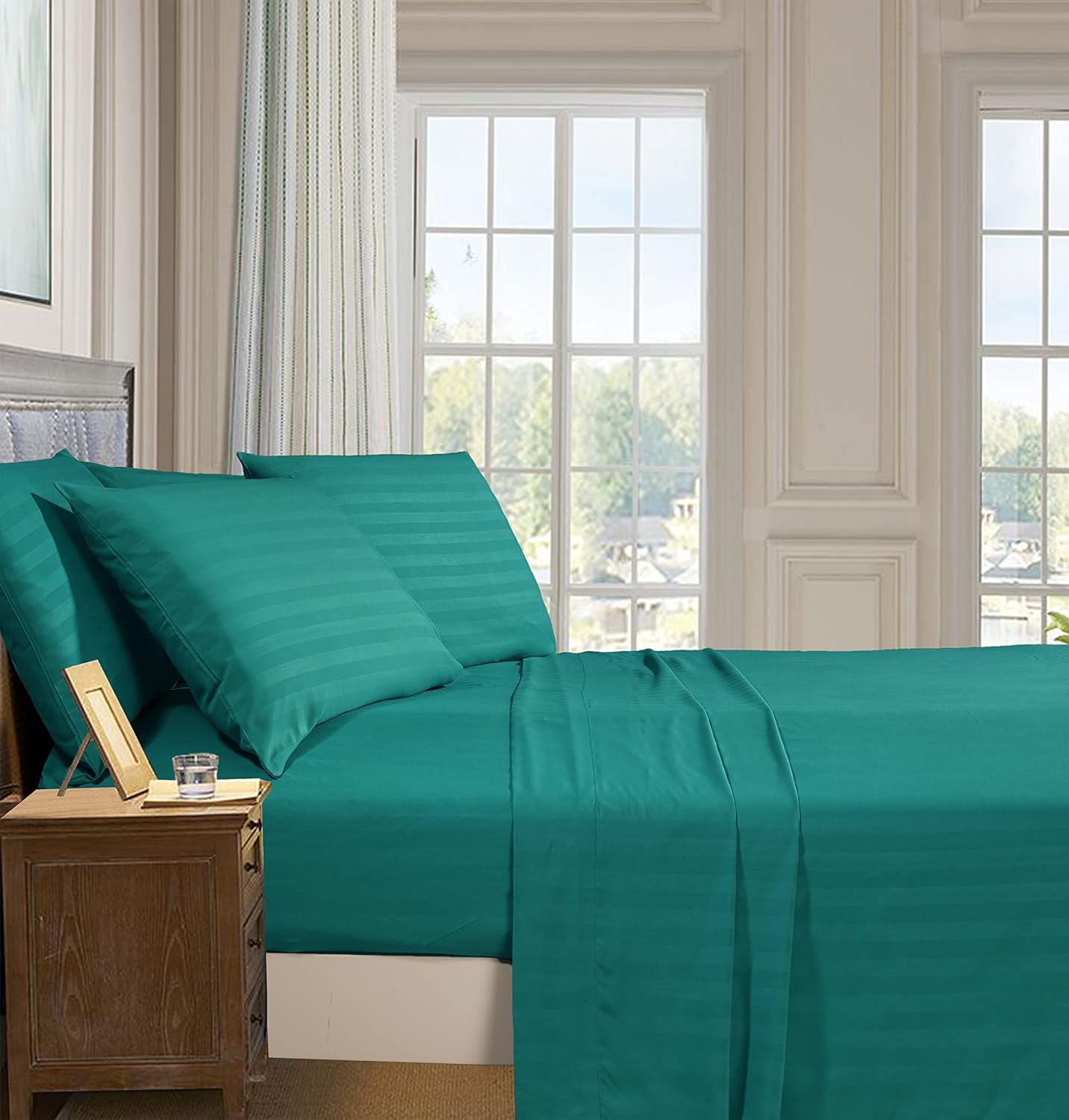 DualWeave Satin Turqoise Sheet Set