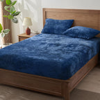 Navy Velvet Fitted Sheet