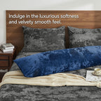 Navy Blue Velvet Body Pillow