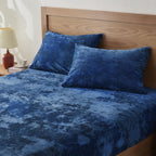 Navy Velvet Fitted Sheet