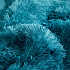 Shaggy Teal Bed Set
