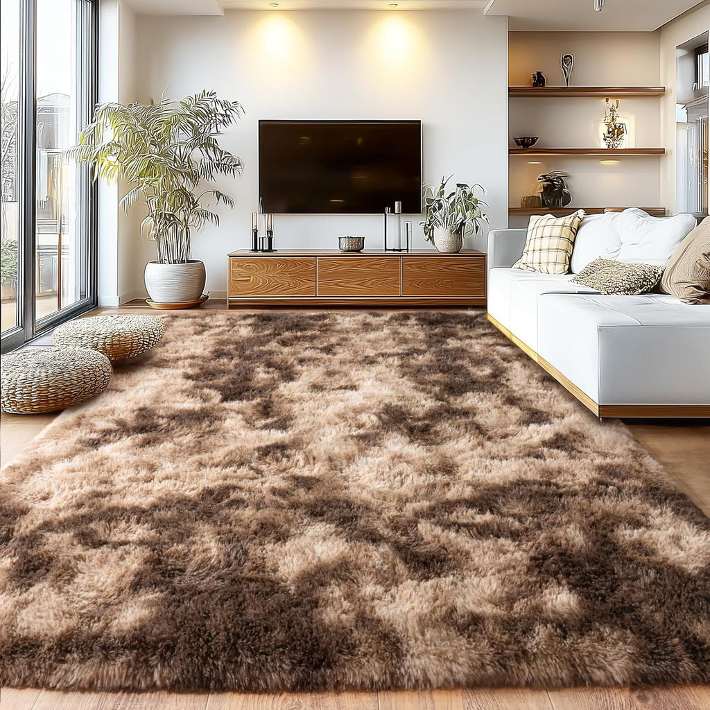 Coffee Tyedye Shaggy Carpet