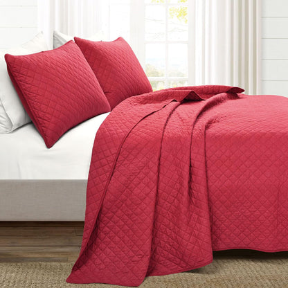 Diamond Echo Red  Bedspread