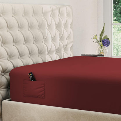 Microfiber Red Fitted Sheet