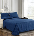 DualWeave Satin Navy Blue Sheet Set