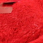 Shaggy Bright Red Bed Set