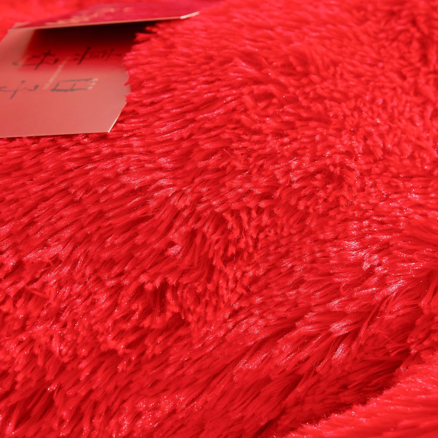 Shaggy Bright Red Bed Set