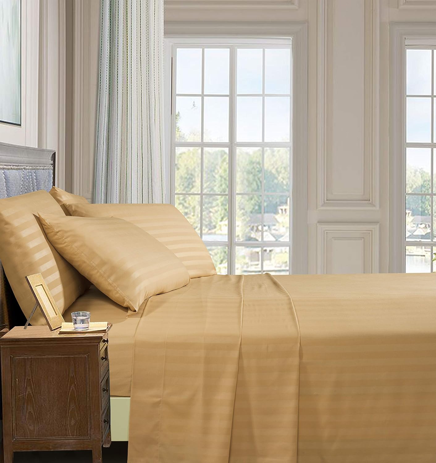 DualWeave Satin Gold Sheet Set