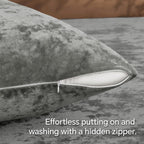 Grey Velvet Body Pillow