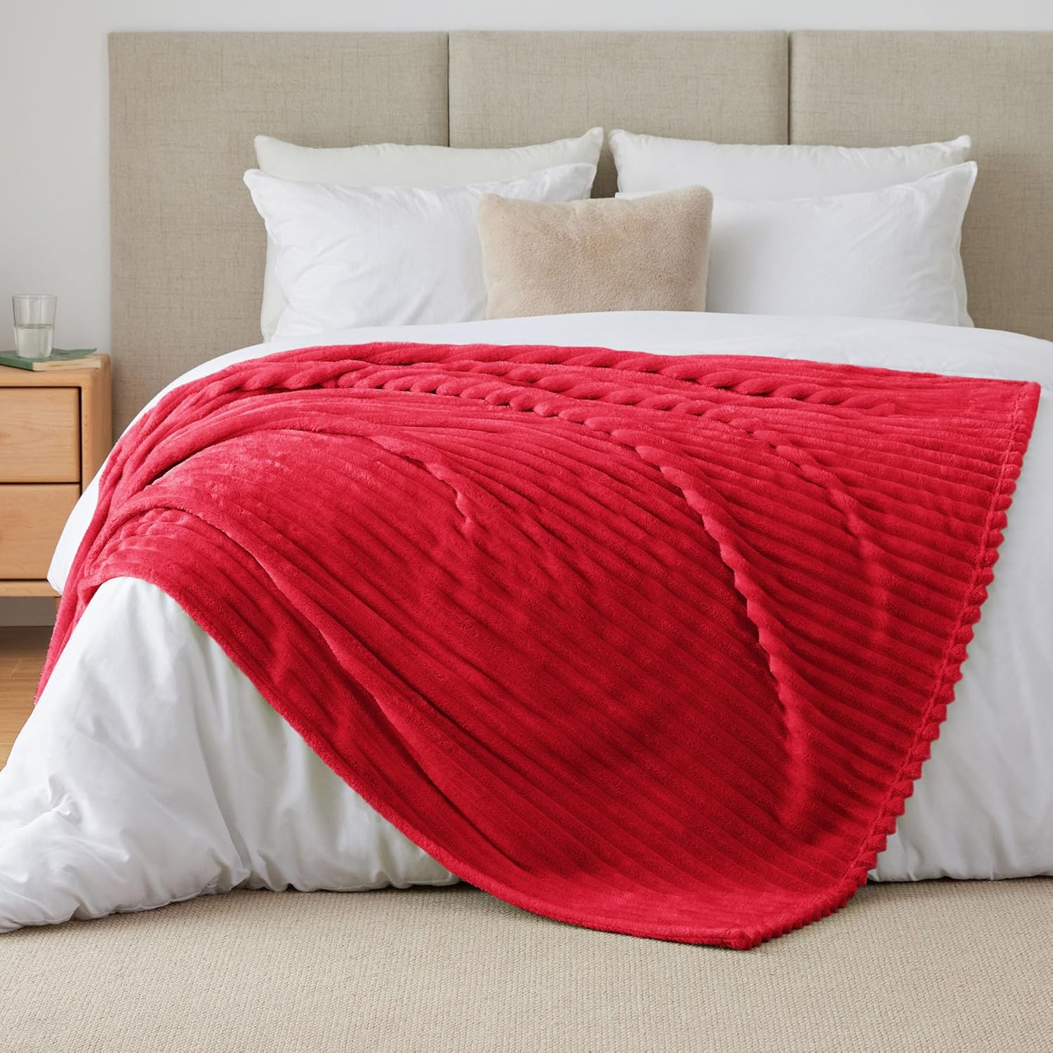 Fleece Bumblebee Red Blanket