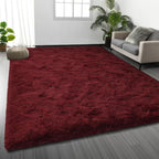Burgandy Shaggy Rug