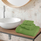 Green 3 Pcs Bath Towel Set