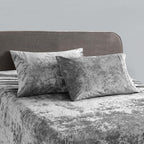 Velvet Grey Bed Set