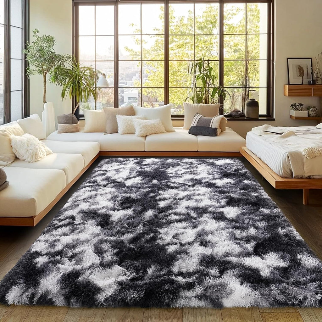Black Tyedye Shaggy Carpet