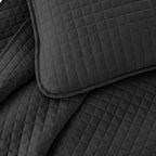 Grid Luxe Black Bed Spread