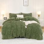 Shaggy Baby Olive Bed Set