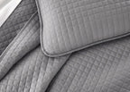 Grid Luxe Silver Bed Spread