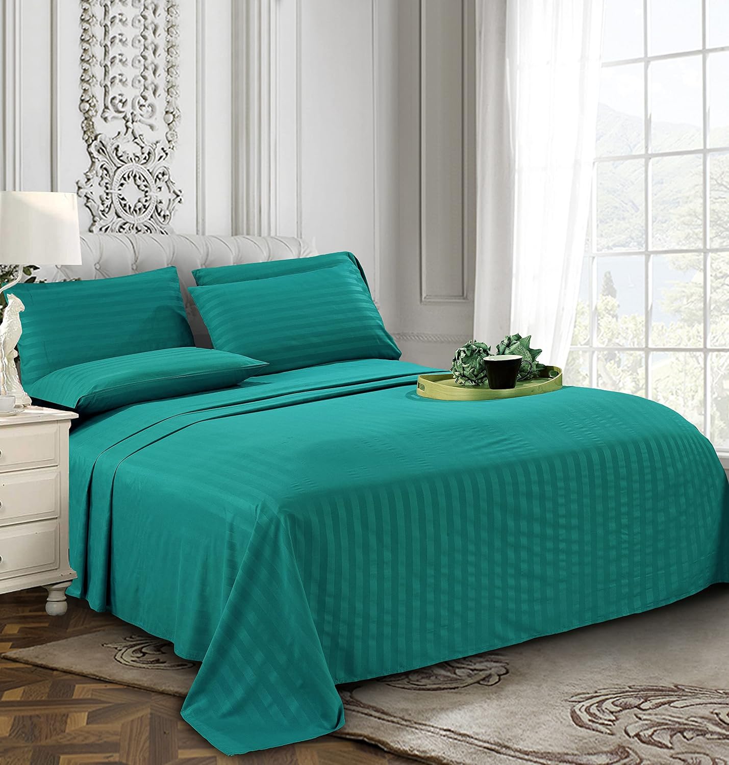 DualWeave Satin Turqoise Sheet Set