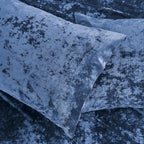Velvet Navy Blue Bed Set