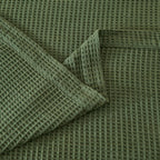 Olive Green Waffle Weave Summer Blanket