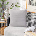 Silver Fleece Cushion Pair