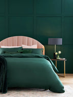 Forest Green Satin Bed Set