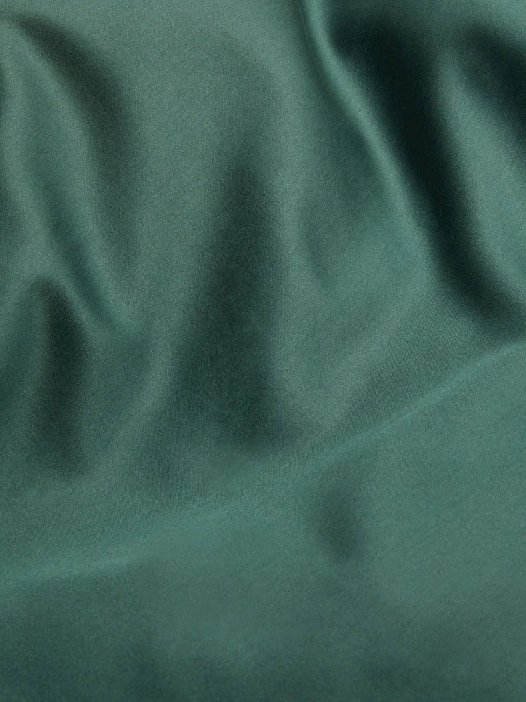 Forest Green Satin Bed Set