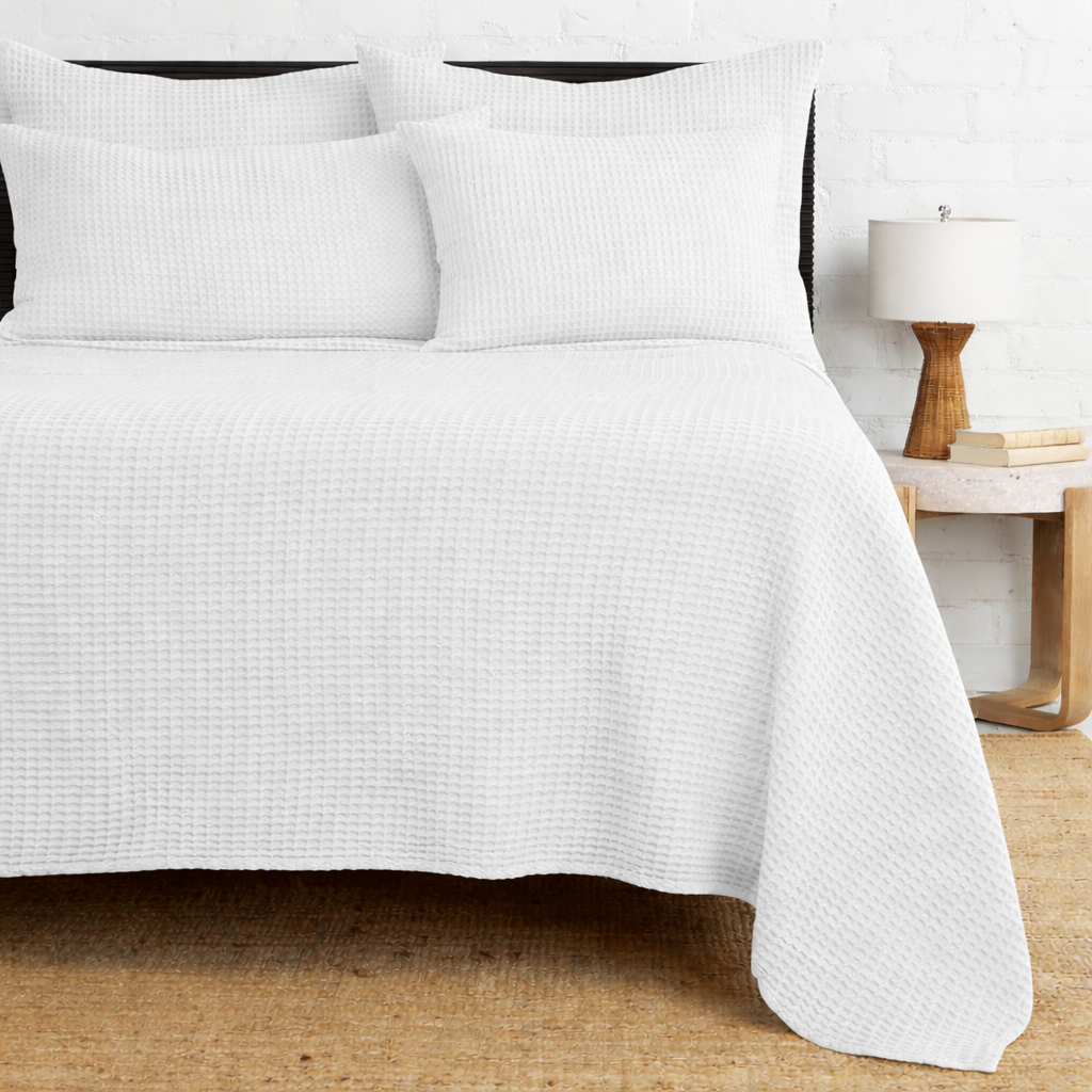 White Waffle Bed Set