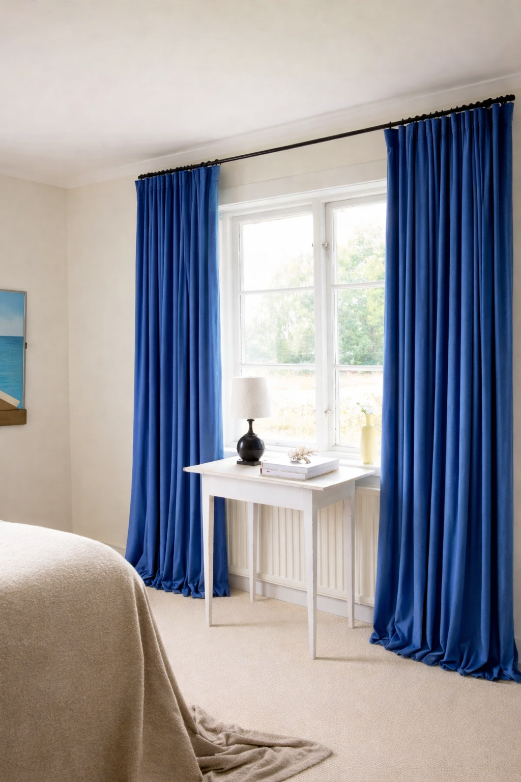 Jaguar Royal Blue Velvet Curtain