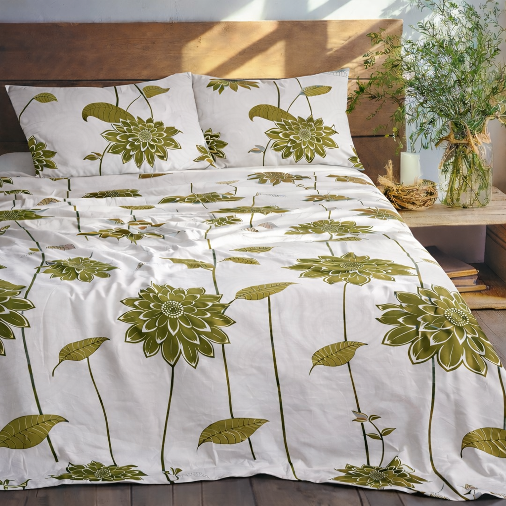 Swamp Everglades Olive Bed Sheet