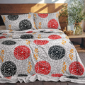 Bladed Leaves Red Bed Sheet