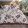 Dark Red Petals Bed Sheet