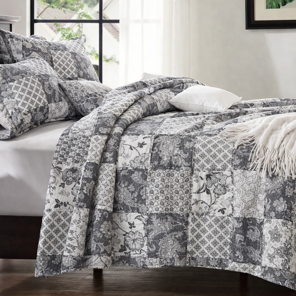 Grey Artistry Bed Spread