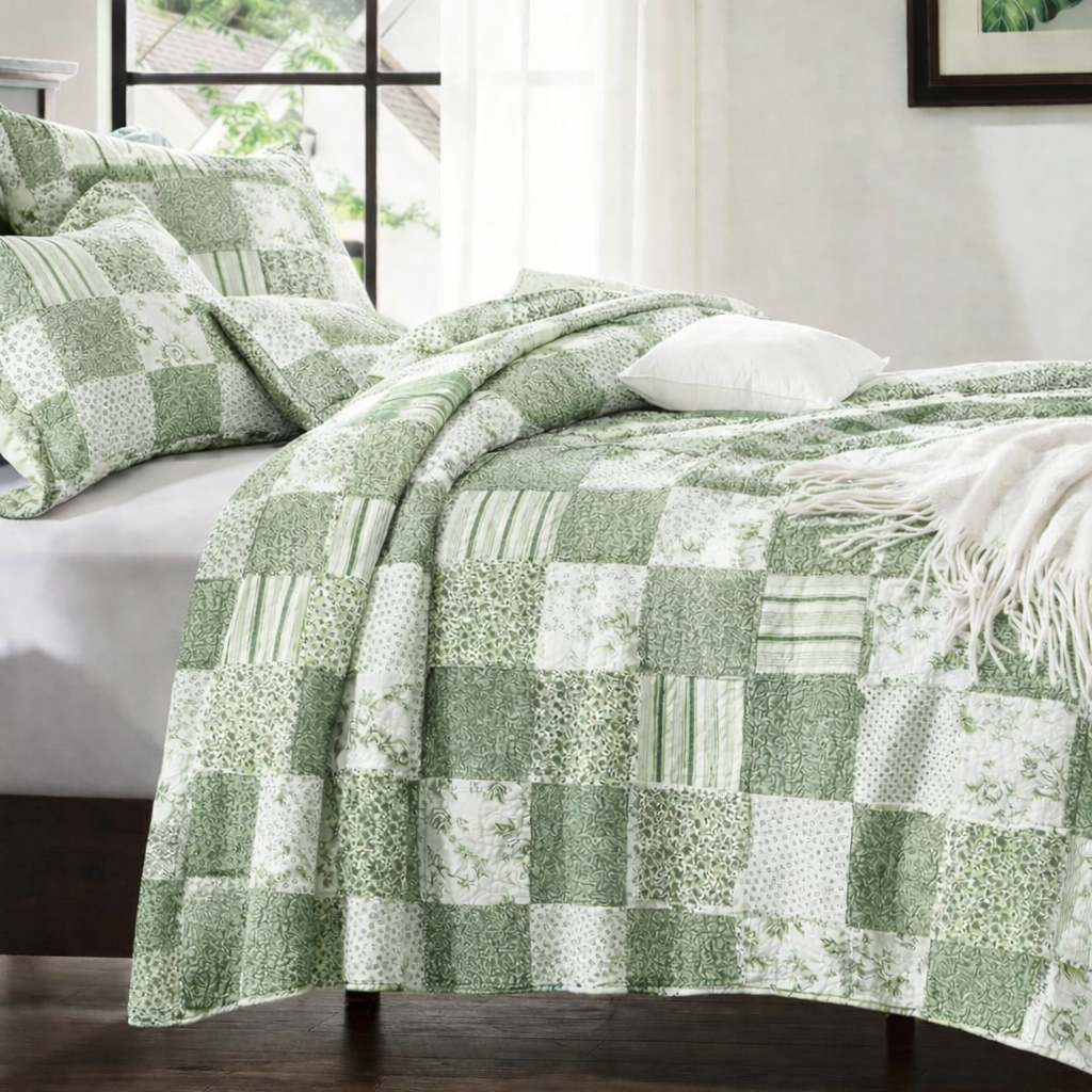 Green Artistry Bed Spread
